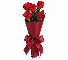 Букет 5 Красных роз Эдлесс Лав в Ромашково