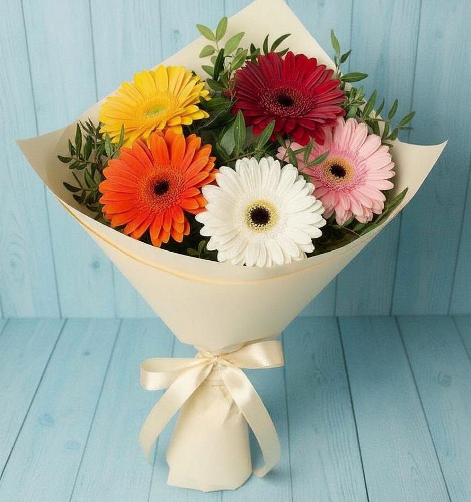 Букет цветов из: Герберы в Ромашково