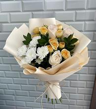 Букет цветов из:  Розы и Хризантемы в Ромашково