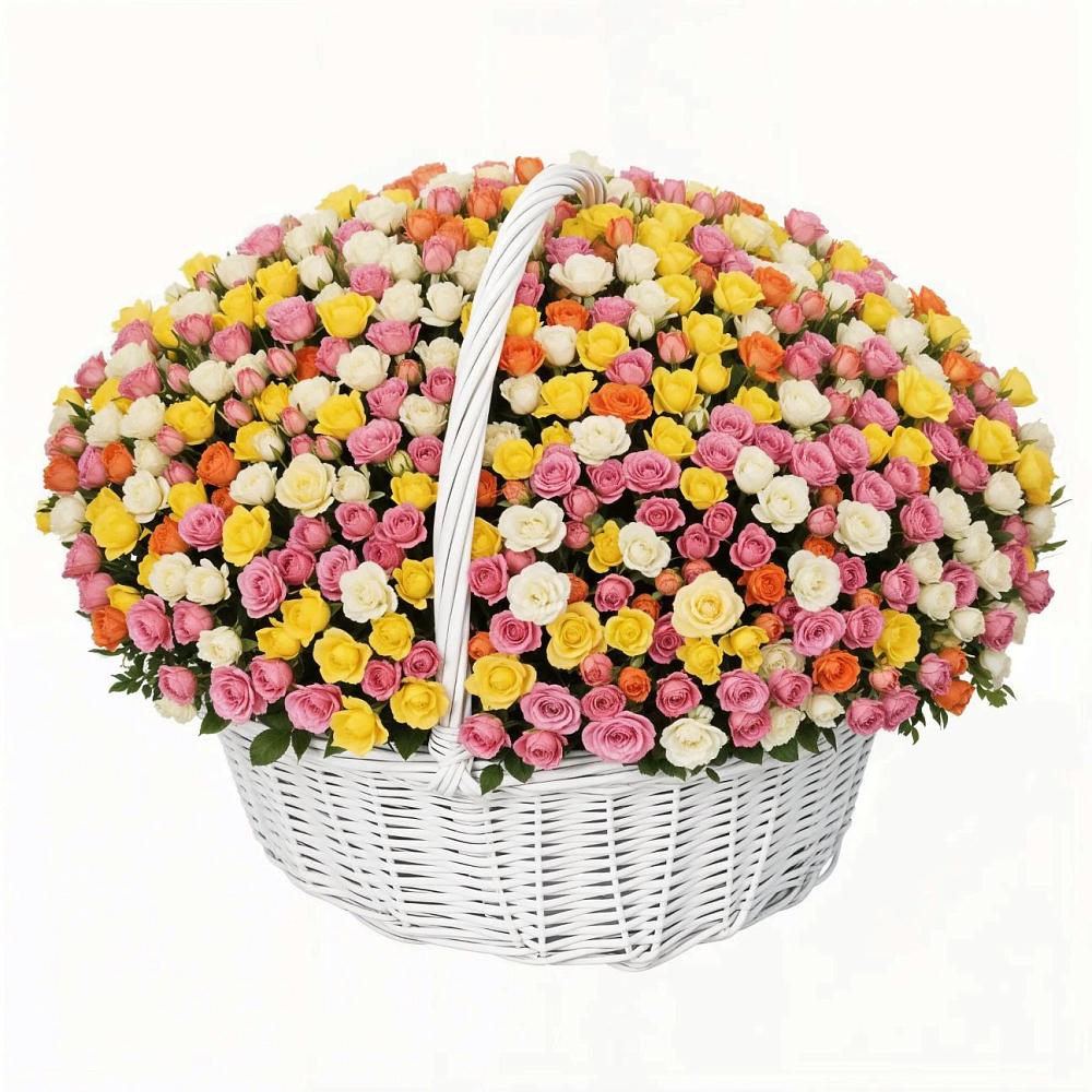 Премиум букет из: Розы в Ромашково