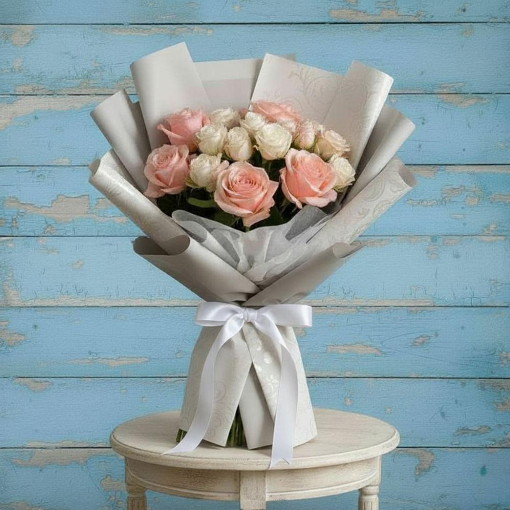Букет цветов из: Розы в Ромашково
