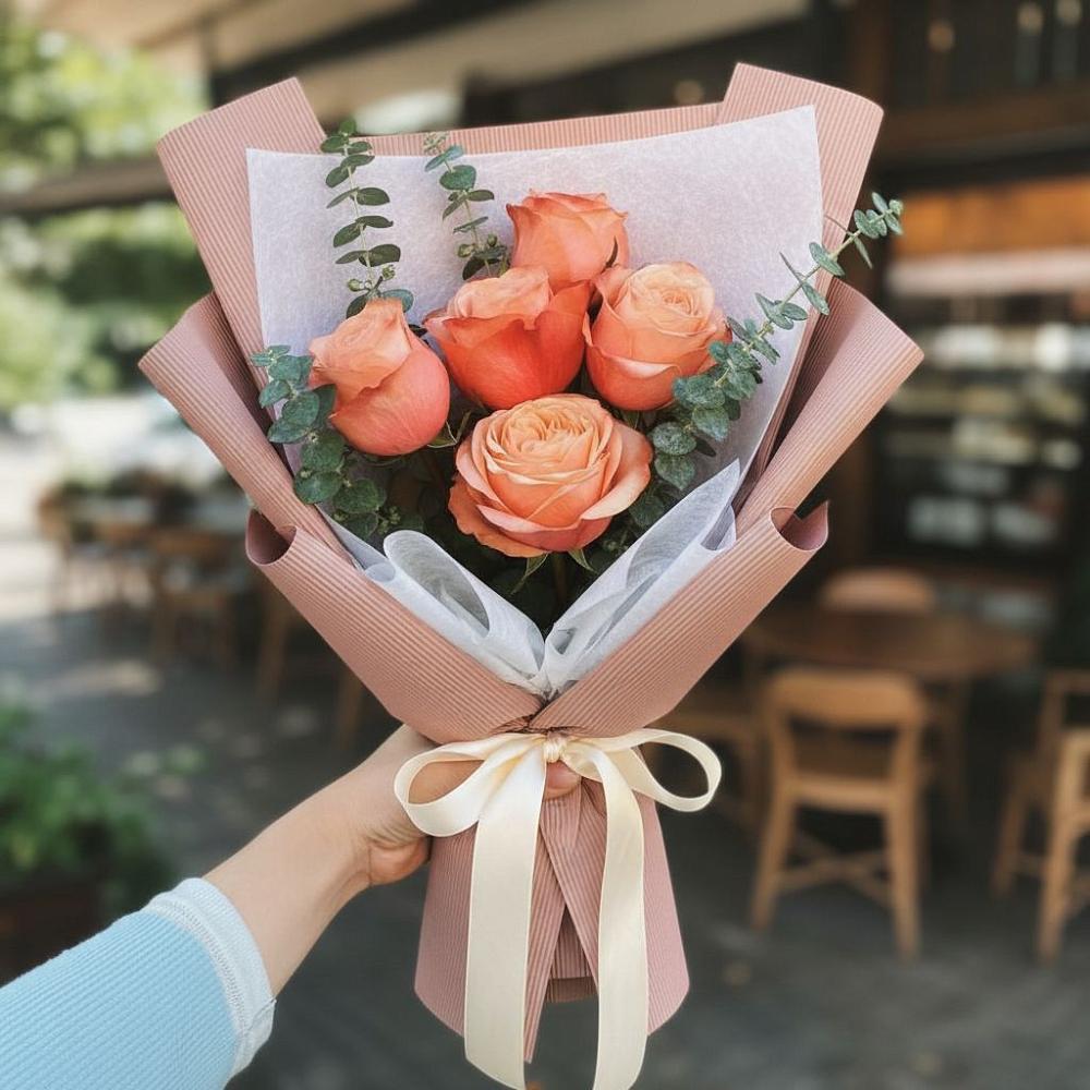 Букет цветов из: Розы в Ромашково