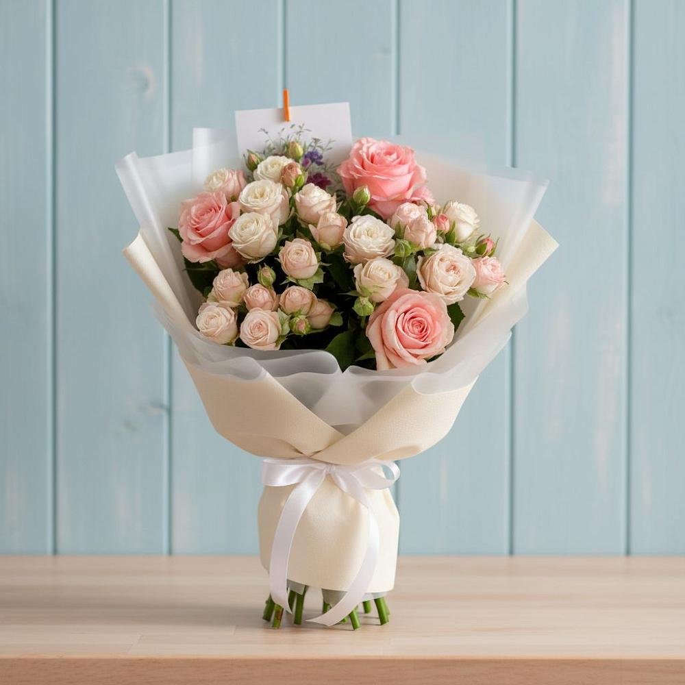 Букет цветов из: Розы в Ромашково