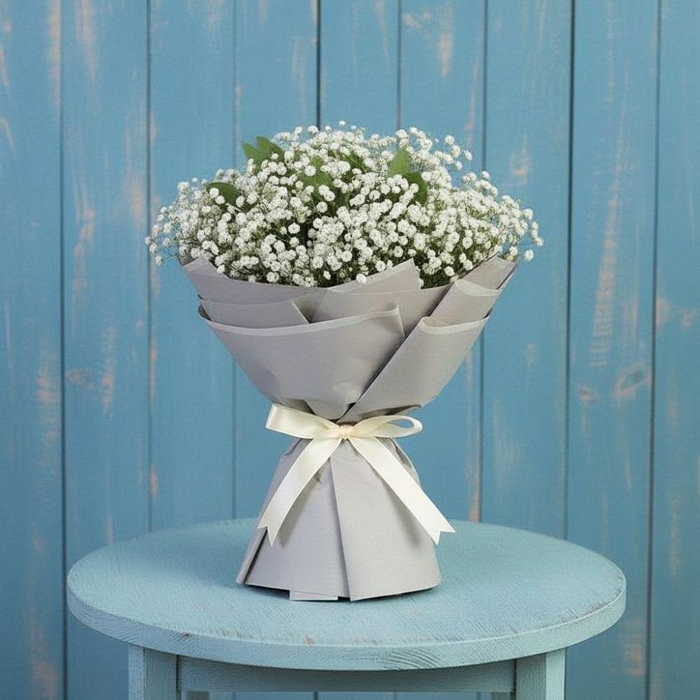 Букет цветов из: Гипсофила в Ромашково