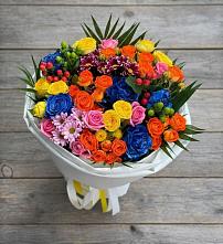 Букет цветов из:  Розы и Хризантемы в Ромашково