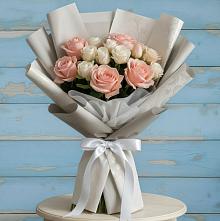 Букет цветов из:  Розы #REPLACE_PRED# Ромашково