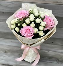 Букет цветов из:  Розы #REPLACE_PRED# Ромашково