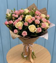 Букет цветов из:  Розы #REPLACE_PRED# Ромашково