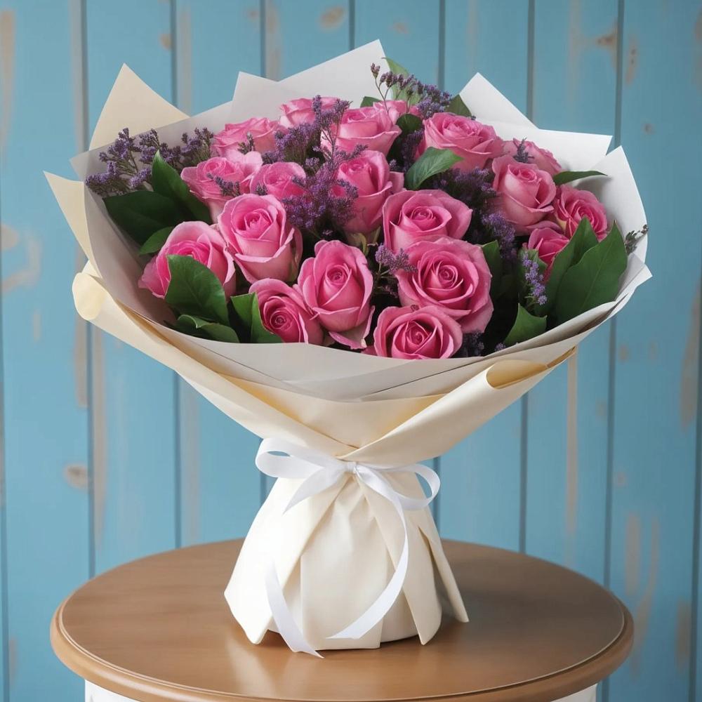 Букет цветов из: Розы в Ромашково