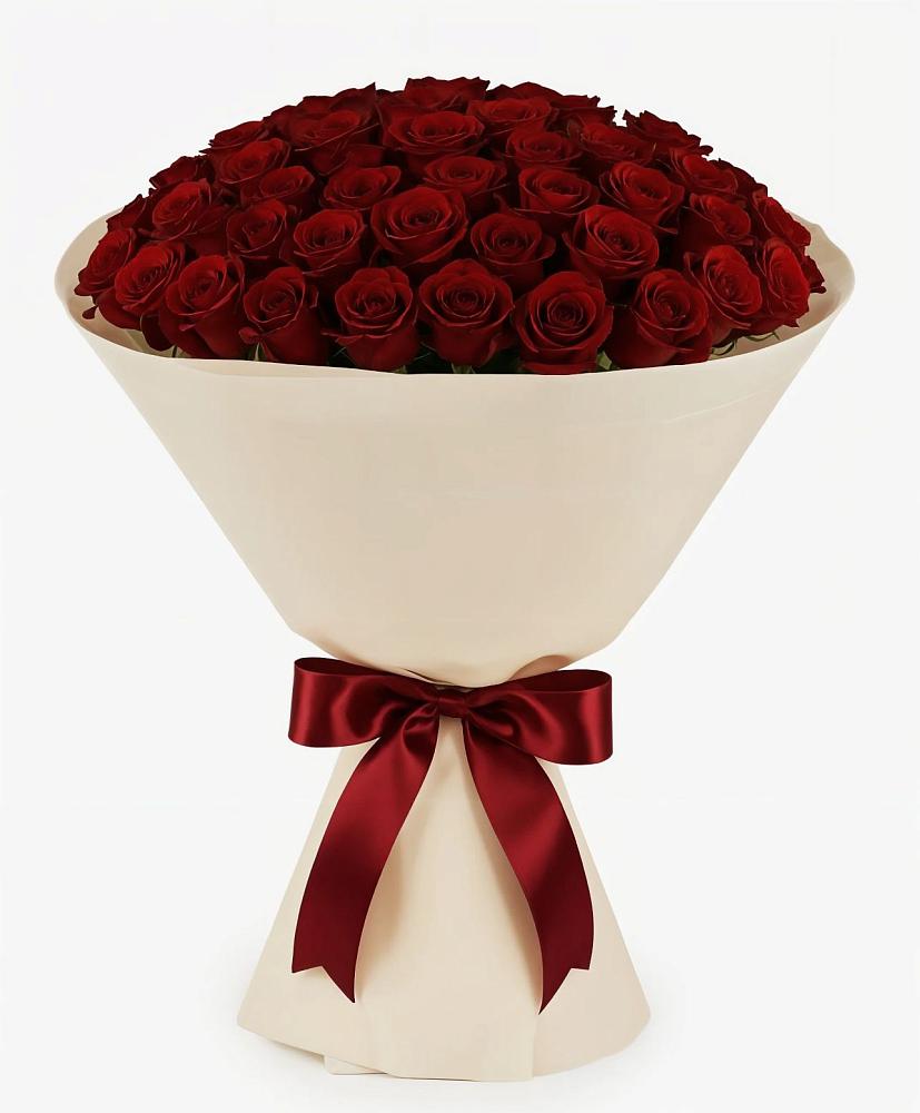 Букет 101 Бордовая роза Блэк Бакарра в Ромашково