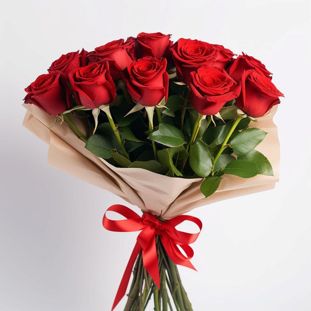 Букет 11 Красных роз Эдлесс Лав в Ромашково